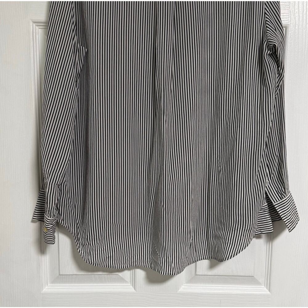 Everlane Women's 100%Silk Striped Button Down Long Sleeve Top Size 16 - Picture 12 of 12